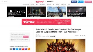
                            12. Guild Wars 2 Developers Criticised For Technique Used To Suspend ...