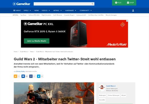 
                            10. Guild Wars 2 - Mitarbeiter nach Twitter-Streit wohl entlassen - GameStar