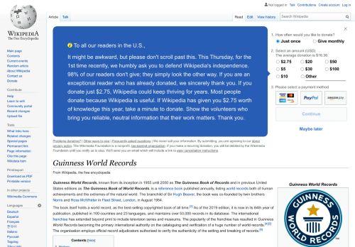 
                            10. Guinness World Records - Wikipedia