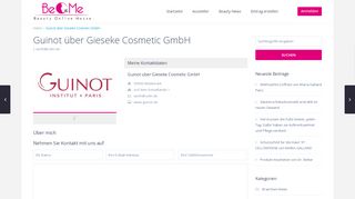 
                            9. Guinot über Gieseke Cosmetic GmbH - Beauty-Online-MesseBeauty ...