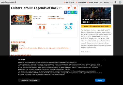 
                            11. Guitar Hero III: Legends of Rock - PC - Multiplayer.it