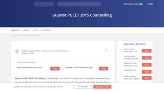 
                            13. Gujarat PGCET 2015 Counselling - Engineering Career 360