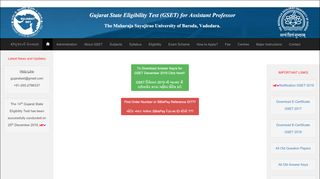 
                            11. Gujarat State Eligibility Test, Vadodara