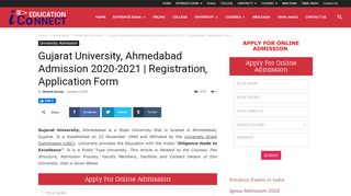 
                            12. Gujarat University Admission 2019-2020 | Registration, Application Form