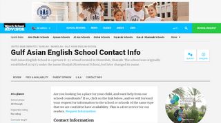 
                            12. Gulf Asian English School Contact Info - WhichSchoolAdvisor