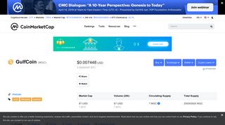 
                            5. GulfCoin (MGC) price, charts, market cap, and other metrics ...