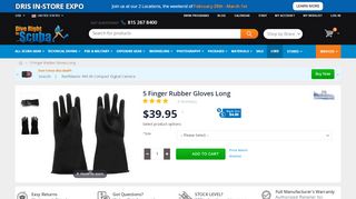 
                            5. Gummifabrikken 5 Finger Rubber Gloves Long | Dive Right In Scuba ...