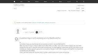 
                            12. Gumtree log in isn't working on my MacBoo… - Apple Community