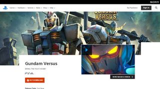 
                            5. Gundam Versus Game | PS4 - PlayStation