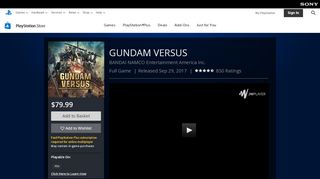 
                            6. GUNDAM VERSUS on PS4 | Official PlayStation™Store Canada