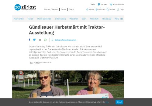 
                            13. Gündisauer Herbstmärt mit Traktor-Ausstellung | zueriost