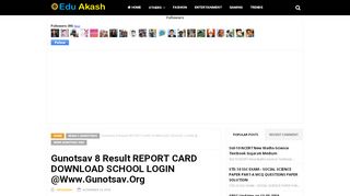 
                            7. Gunotsav 8 Result REPORT CARD DOWNLOAD SCHOOL LOGIN ...