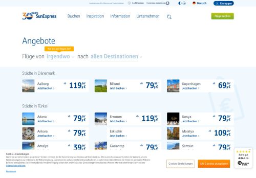 
                            9. Günstige Flüge online buchen - SunExpress Flugangebote