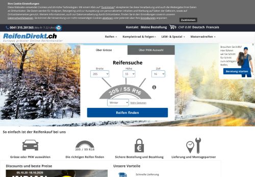 
                            6. Günstige Reifen und Felgen im Schweizer Online-Shop Reifendirekt.ch