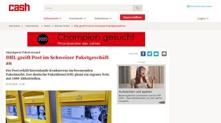 
                            13. Günstigerer Paketversand - DHL greift Post im Schweizer ... - Cash