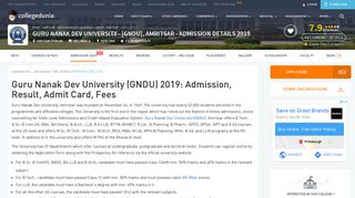 
                            9. Guru Nanak Dev University (GNDU) Admission 2019: Admit Card ...
