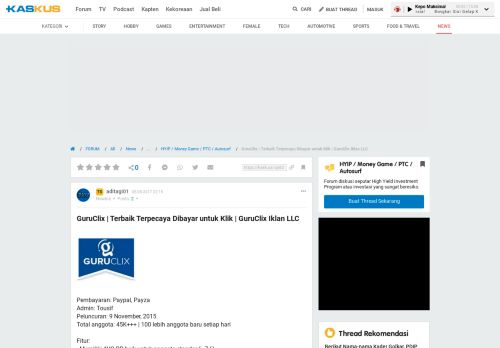 
                            9. GuruClix | Terbaik Terpecaya Dibayar untuk Klik | GuruClix Iklan ...