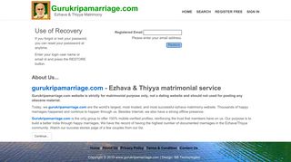 
                            9. Gurukripamarriage.com - Ezhava & Thiyya Matrimony