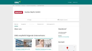 
                            9. Gustav Baehr GmbH als Arbeitgeber | XING Unternehmen