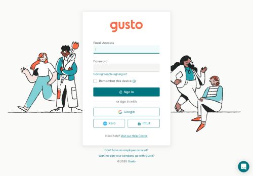 
                            12. Gusto Log in to manage your payroll and team's information.