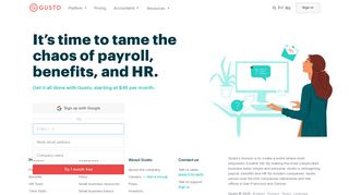 
                            11. Gusto: Online Payroll Services, HR, and Benefits