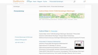 
                            9. Gutbrod Maier GmbH › Photovoltaik Burladingen - StadtBranche