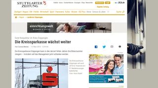 
                            11. Gute Konjunktur im Kreis Göppingen: Die Kreissparkasse wächst weiter