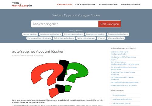 
                            9. gutefrage.net Account löschen: - meine-kuendigung.de