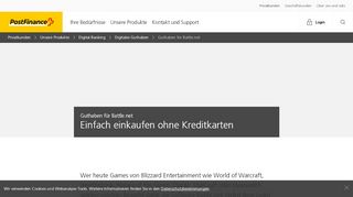 
                            5. Guthaben für Battle.net kaufen | PostFinance