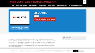 
                            4. GUTS Casino a Mobile Casino with GUTS