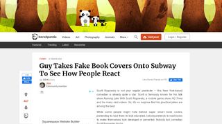 
                            13. Guy Takes Fake Book Covers Onto Subway To See How People ...