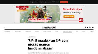 
                            7. 'GVB maakt van OV een niet te nemen hindernisbaan' - Opinie ...