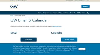 
                            10. GW Email & Calendar | The George Washington University