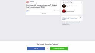
                            9. Gwarnet - Login pemilik password.nya apa? Default login... | Facebook