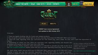 
                            5. GWENT User Licence Agreement - GWENT®: The Witcher Card Game