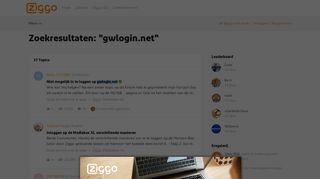 
                            4. gwlogin.net - Samen weten we meer. Doe je mee? | Ziggo Community