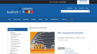 
                            10. GWP – Gesellschaft. Wirtschaft. Politik | Onlineshop - Verlag Barbara ...
