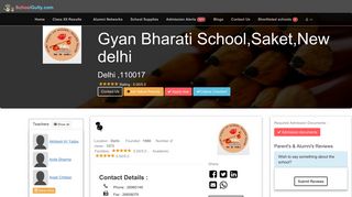 
                            10. Gyan Bharati School,Saket,New delhi - SchoolGully