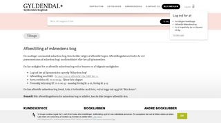 
                            2. Gyldendal+ - FAQ - Afbestilling af månedens bog - Gyldendals Bogklub
