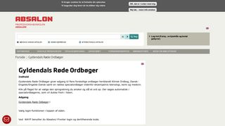 
                            11. Gyldendals Røde Ordbøger | Biblioteket, Professionshøjskolen Absalon