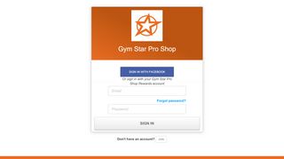 
                            8. Gym Star Pro Shop - Login - Perkville
