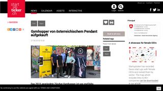 
                            12. Gymhopper von österreichischem Pendant aufgekauft Startupticker.ch ...