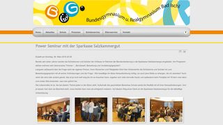 
                            11. Gymnasium Bad Ischl - Power Seminar mit der Sparkasse ...