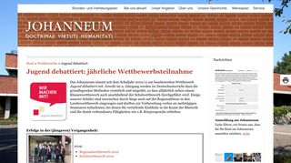 
                            9. Gymnasium Johanneum Lüneburg - Jugend debattiert: jährliche ...