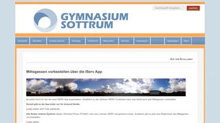 
                            4. Gymnasium Sottrum - Mittagessen vorbestellen über die IServ App