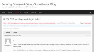 
                            8. H 264 DVR local network login failed - Security Camera & Video ...