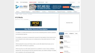 
                            7. H12 Media | AdsWiki - Ad Network Listing, Reviews, Payment Proof ...
