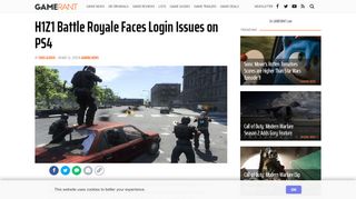 
                            6. H1Z1 Battle Royale Faces Login Issues on PS4 – Game Rant