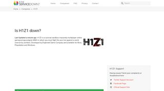 
                            13. H1Z1 down? Current status, problems and outages - Is The Service ...