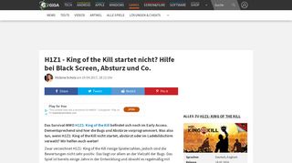 
                            11. H1Z1 – King of the Kill startet nicht? Hilfe bei Black Screen, Absturz ...